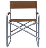VidaXL Regisseursstoelen 2 st staal bruin