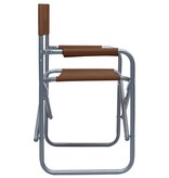 VidaXL Regisseursstoelen 2 st staal bruin