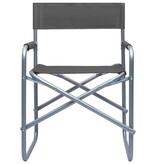 VidaXL Regisseursstoelen 2 st staal grijs