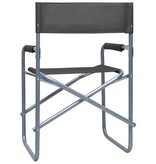VidaXL Regisseursstoelen 2 st staal grijs