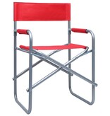 VidaXL Regisseursstoelen 2 st staal rood