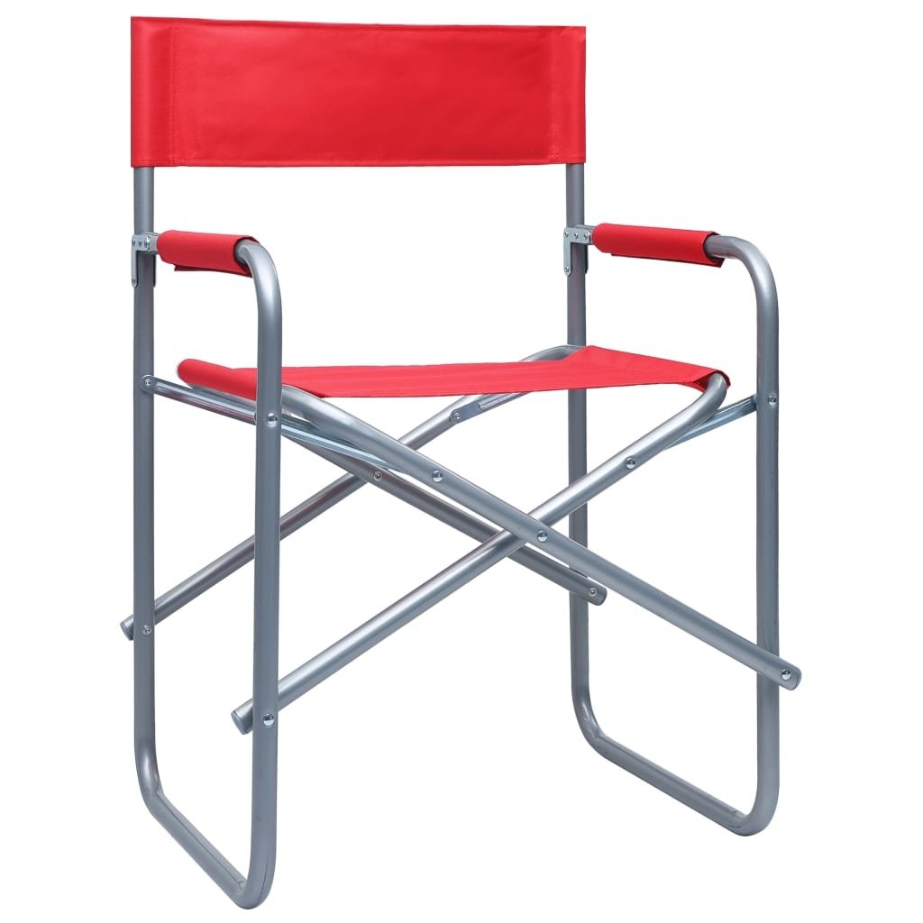 VidaXL Regisseursstoelen 2 st staal rood