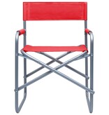 VidaXL Regisseursstoelen 2 st staal rood