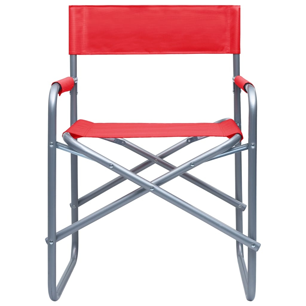 VidaXL Regisseursstoelen 2 st staal rood
