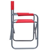 VidaXL Regisseursstoelen 2 st staal rood