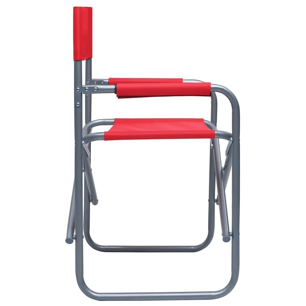 VidaXL Regisseursstoelen 2 st staal rood