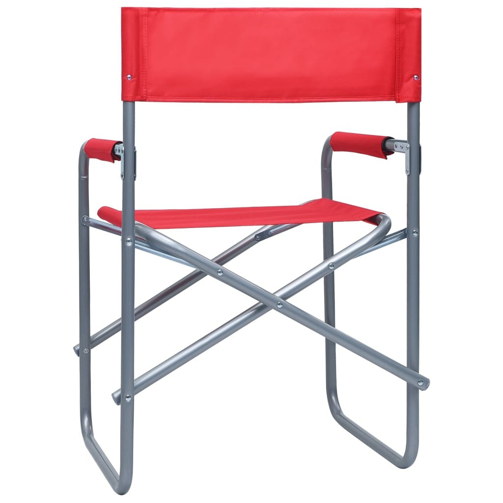 VidaXL Regisseursstoelen 2 st staal rood