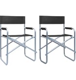 VidaXL Regisseursstoelen 2 st staal zwart
