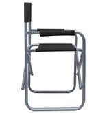 VidaXL Regisseursstoelen 2 st staal zwart