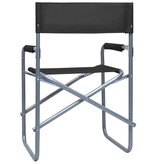 VidaXL Regisseursstoelen 2 st staal zwart