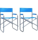 VidaXL Regisseursstoelen 2 st staal blauw