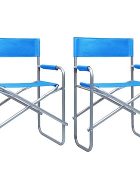 VidaXL Regisseursstoelen 2 st staal blauw