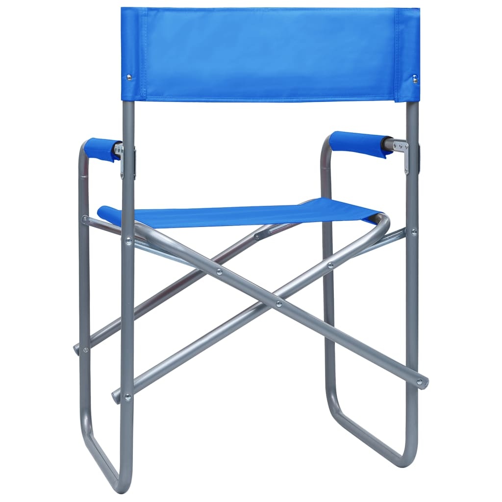 VidaXL Regisseursstoelen 2 st staal blauw
