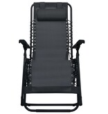 VidaXL Terrasstoel inklapbaar textileen zwart