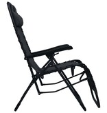 VidaXL Terrasstoel inklapbaar textileen zwart