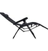 VidaXL Terrasstoel inklapbaar textileen zwart