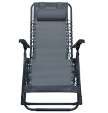 VidaXL Terrasstoel inklapbaar textileen grijs