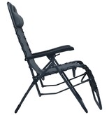 VidaXL Terrasstoel inklapbaar textileen grijs