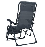 VidaXL Terrasstoel inklapbaar textileen grijs