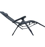 VidaXL Terrasstoel inklapbaar textileen grijs