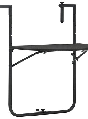VidaXL Balkontafel hangend 60x64x83,5 cm rattan-look kunststof bruin