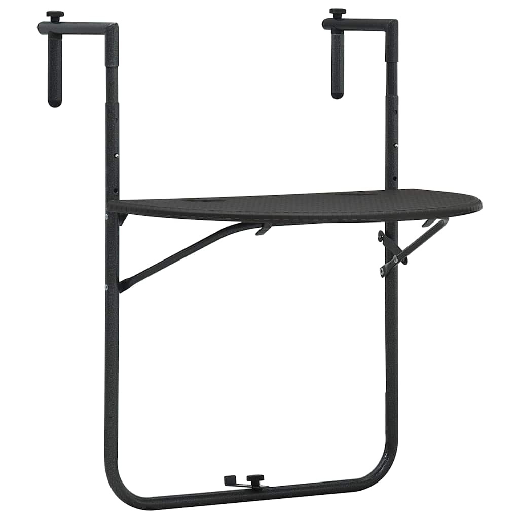 VidaXL Balkontafel hangend 60x64x83,5 cm rattan-look kunststof bruin