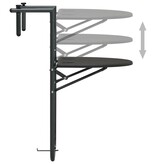 VidaXL Balkontafel hangend 60x64x83,5 cm rattan-look kunststof bruin