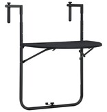 VidaXL Balkontafel hangend 60x64x83,5 cm rattan-look kunststof zwart