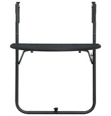 VidaXL Balkontafel hangend 60x64x83,5 cm rattan-look kunststof zwart