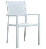 VidaXL Tuinstoel 4 st rattan-look kunststof wit