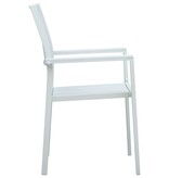 VidaXL Tuinstoel 4 st rattan-look kunststof wit