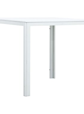 VidaXL Salontafel hout-look 78x78x74 cm HDPE wit