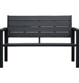 VidaXL Tuinbank hout-look 120 cm HDPE zwart