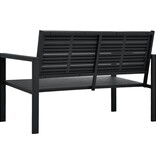 VidaXL Tuinbank hout-look 120 cm HDPE zwart