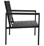 VidaXL Tuinbank hout-look 120 cm HDPE zwart