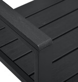 VidaXL Tuinbank hout-look 120 cm HDPE zwart