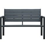 VidaXL Tuinbank hout-look 120 cm HDPE grijs