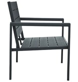 VidaXL Tuinbank hout-look 120 cm HDPE grijs