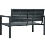 VidaXL Tuinbank hout-look 120 cm HDPE grijs