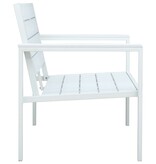 VidaXL Tuinbank hout-look 120 cm HDPE wit