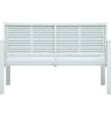 VidaXL Tuinbank hout-look 120 cm HDPE wit