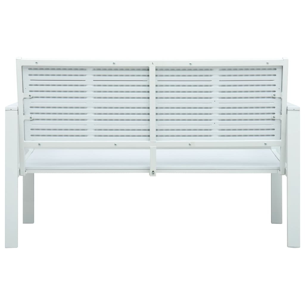 VidaXL Tuinbank hout-look 120 cm HDPE wit