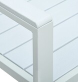 VidaXL Tuinbank hout-look 120 cm HDPE wit