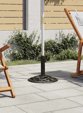 VidaXL Parasolvoet 9 kg 40 cm gietijzer zwart en bronskleurig
