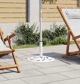 VidaXL Parasolvoet 12 kg 48 cm gietijzer wit