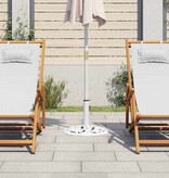 VidaXL Parasolvoet 12 kg 48 cm gietijzer wit