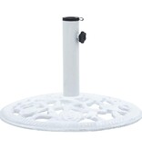 VidaXL Parasolvoet 12 kg 48 cm gietijzer wit