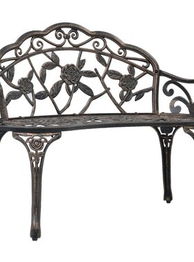 VidaXL Bistrobank 100 cm gietaluminium bronskleurig