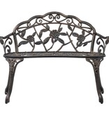 VidaXL Bistrobank 100 cm gietaluminium bronskleurig