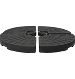 VidaXL Parasolvoeten waaiervormig 4 st zwart